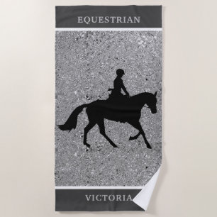 EQUESTRIAN Shiny Silver Beach Handtuch