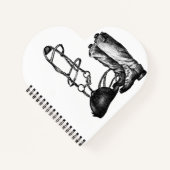 Equestrian Spiral Notebook Unlined Sketchbook  Notizblock (Vorderseite)