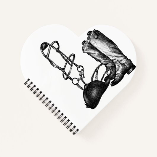 Equestrian Spiral Notebook Unlined Sketchbook  Notizblock (Vorderseite)
