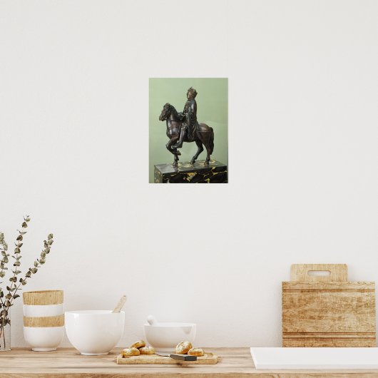Equestrian statue of Charlemagne 2 Poster (Küche)