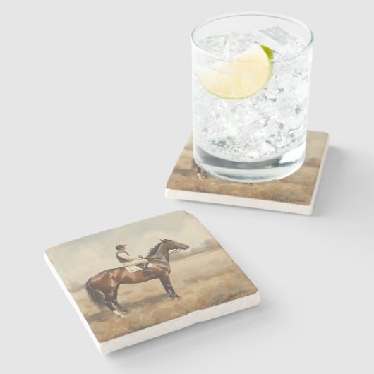 Equestrian  steinuntersetzer (Seitenansicht)