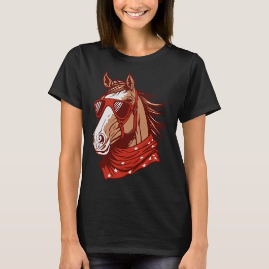 Equestrian Sunglasses Horseback  Horse Riding T-Shirt (Vorderseite)