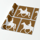 Equestrian Trail Riding Horse Silhouette Icon Geschenkpapier (Ungerollt)