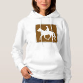 Equestrian Trail Riding Horse Silhouette Icon Hoodie (Vorderseite)
