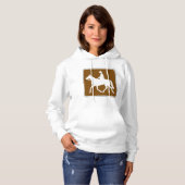 Equestrian Trail Riding Horse Silhouette Icon Hoodie (Vorne ganz)