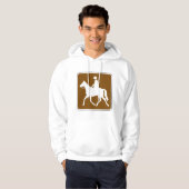 Equestrian Trail Riding Horse Silhouette Icon Hoodie (Vorne ganz)