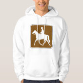 Equestrian Trail Riding Horse Silhouette Icon Hoodie (Vorderseite)