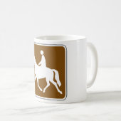 Equestrian Trail Riding Horse Silhouette Icon Kaffeetasse (VorderseiteRechts)
