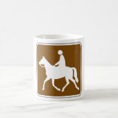 Equestrian Trail Riding Horse Silhouette Icon Kaffeetasse (Mittel)