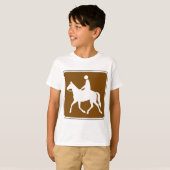 Equestrian Trail Riding Horse Silhouette Icon T-Shirt (Vorne ganz)