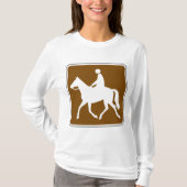 Equestrian Trail Riding Horse Silhouette Icon T-Shirt (Vorderseite)