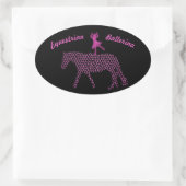 Equestrian Vaulting Ballerina Ovaler Aufkleber (Tasche)