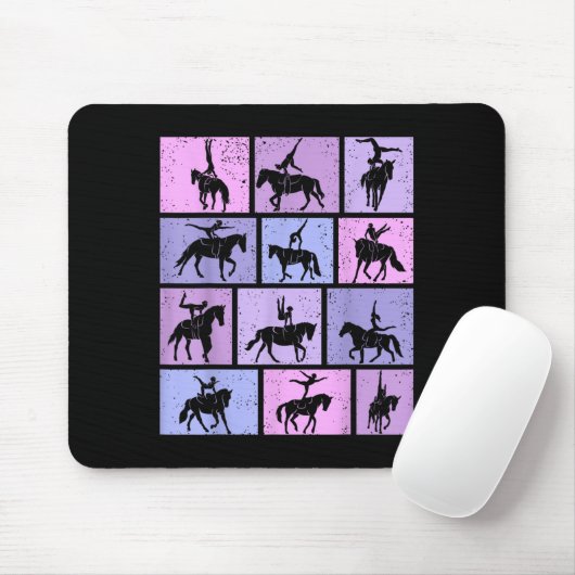 Equestrian Vaulting Horse Vaulter Girls Womens Mousepad (Mit Mouse)