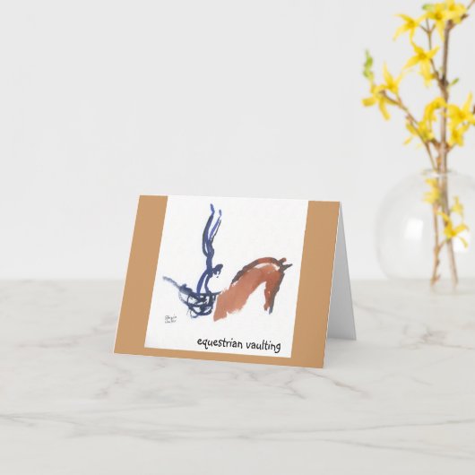Equestrian Vaulting Mitteilungskarten (Gelbe Blume)