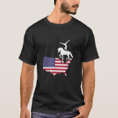 Equestrian Vaulting US Flag T Shirt (Vorderseite)