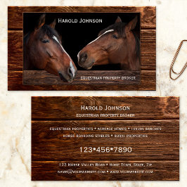 Equestrier Property Broker Pferde Business Card Visitenkarte
