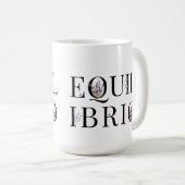 Equilibrio (con fiori viola; Italiano) Kaffeetasse (VorderseiteRechts)
