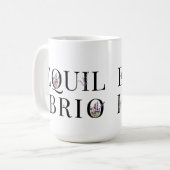 Equilibrio (con fiori viola; Italiano) Kaffeetasse (Vorderseite Links)