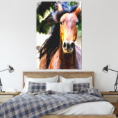 *~* Equine AR22 Black Mane Horse Art Canvas Print Leinwanddruck (Insitu (Schlafzimmer))