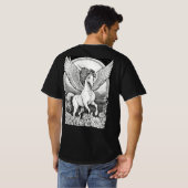"Equine Aviator: Fly Horse T - Shirt" T-Shirt (Schwarz voll)