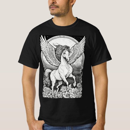 "Equine Aviator: Fly Horse T - Shirt" T-Shirt (Vorderseite)