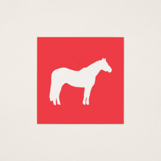 Equine Business Card Red Professional Looking