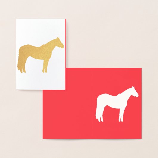 Equine Business Card Red Professional Looking Folienkarte (Anzeige)
