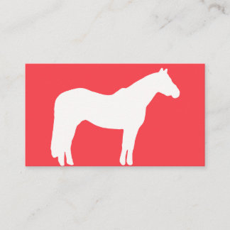Equine Business Card Red Professional Looking Visitenkarte