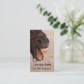 Equine Dentist Business Card Visitenkarte (Stehend Vorderseite)
