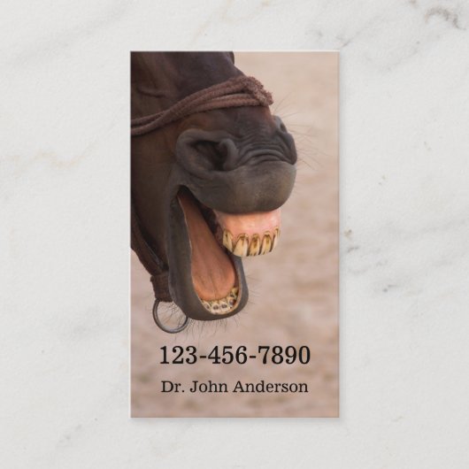 Equine Dentist Business Card Visitenkarte (Vorderseite)
