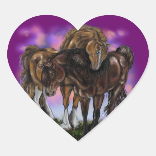 Equine Devotion~ Aufkleber für Pferde mit Sonnenun (Vorderseite)