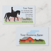 Equine Equestrian Dressage Business Card Visitenkarte (Vorne/Hinten)