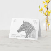 Equine Grußkarte Karte (Gelbe Blume)
