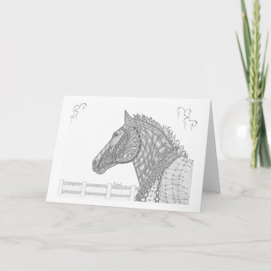Equine Grußkarte Karte (Vorderseite)