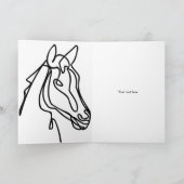 Equine Happy Birthday Card für Pferdefreunde Karte (Innenseite)