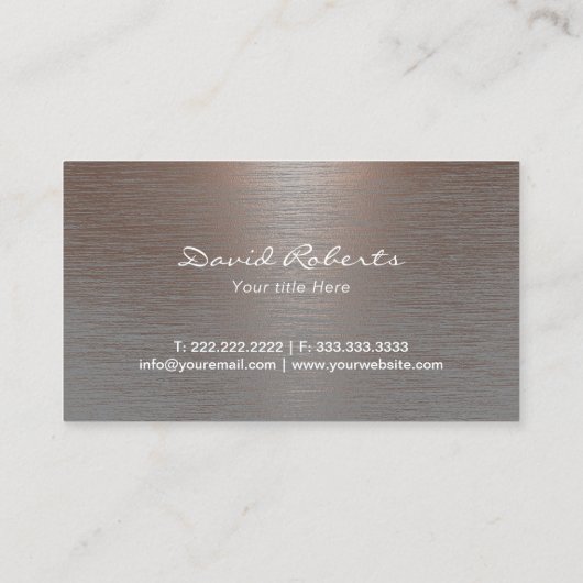 Equine Horse Riding Equestrian Modern Copper Visitenkarte (Rückseite)