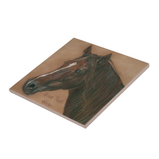 Equine Picture of Chestnut Mare Horse Fliese (Seite)