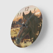 Equine Picture of Chestnut Mare Horse Runde Wanduhr (Winkel)