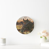 Equine Picture of Chestnut Mare Horse Runde Wanduhr (Zuhause)