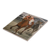 Equine Thoroughbred gewinnt Big Race Fliese (Seite)