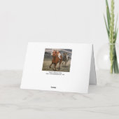 Equine Thoroughbred gewinnt Big Race Karte (Rückseite)