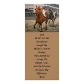 Equine Thoroughbred gewinnt Pferderennen Werbekarte (Vorne)