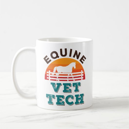 Equine Vet Tech Horse Veterinary Technician Kaffeetasse (Links)