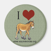 Equine Voices I Liebe Gulliver Green Magnet (Vorne)