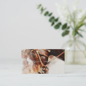 Equine Watercolor Business Card Visitenkarte (Stehend Vorderseite)