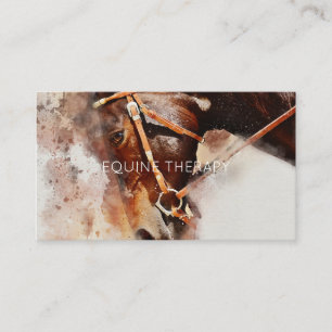 Equine Watercolor Business Card Visitenkarte