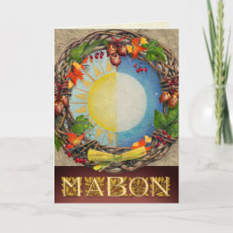 Equinox Mabon Wreath Feiertagskarte