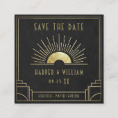 Equinox Mini Save the Date Celestial Art Deco card Begleitkarte (Vorderseite)