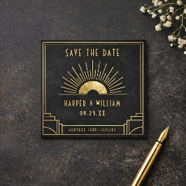 Equinox Mini Save the Date Celestial Art Deco card Begleitkarte