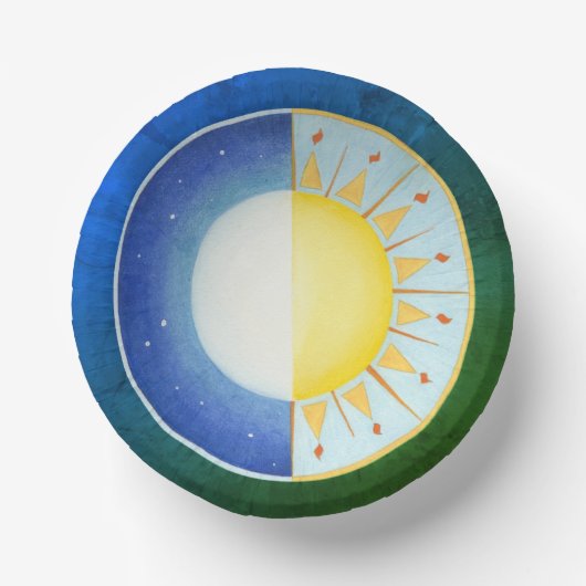 Equinox Sun und Mond Pappteller (Vorderseite)